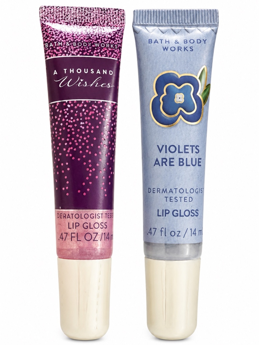 Bath & Body Works Lip Gloss • A Thousand Wishes or Violets Are Blue • NWT